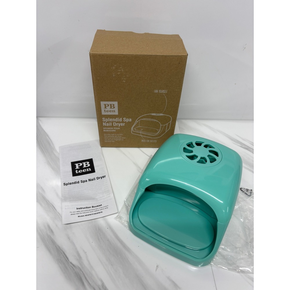 PBteen Splendid Spa Nail Dryer Teal Portable Battery Operated Conair ND3PBTB NEW